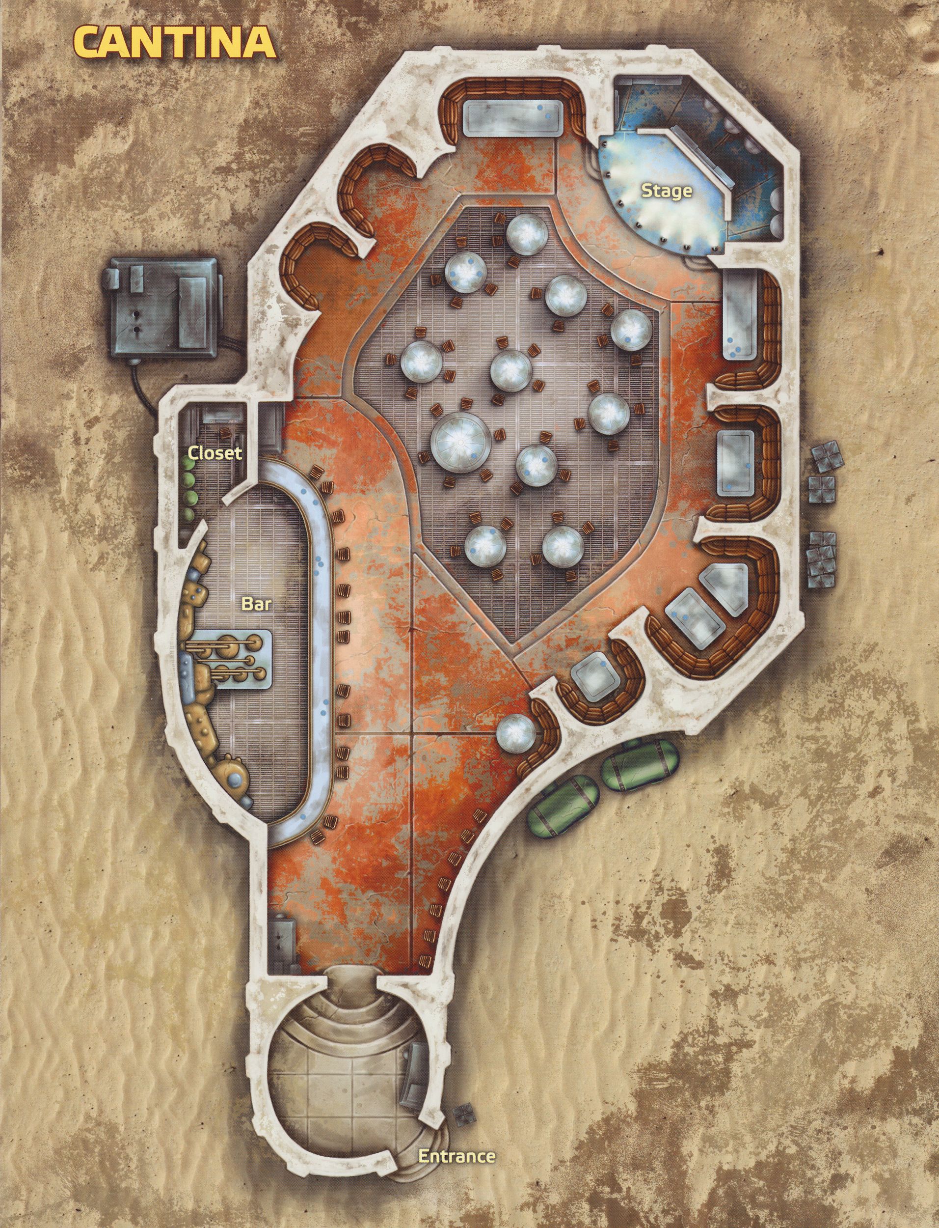 Cantina in Star Wars | FoundryVTT battlemap These battlemaps are for foundryvtt and SW5e.